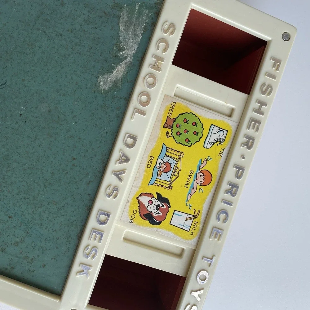 Vintage 1972 Fisher Price School Days Portable Play Desk Without Letters‎